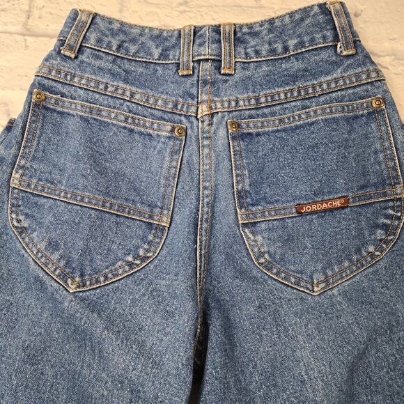 Vintage Jordache Women's Jeans Pleated Tapered Dark Wash sz 26 SEE MEASUREMENTS - Picture 5 of 16